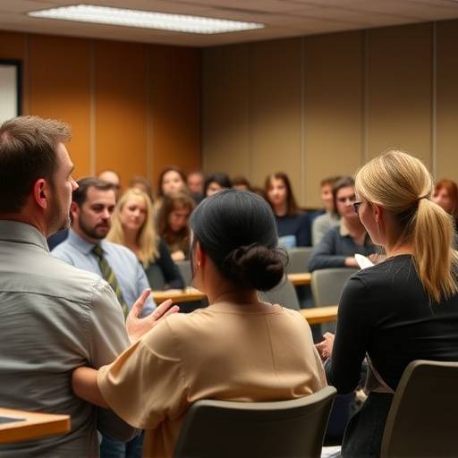 Personas practicando un discurso en un ambiente de curso básico de oratoria